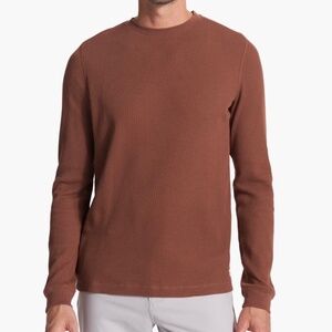 Vuori Men’s Waffle Crew in Hazelnut size M